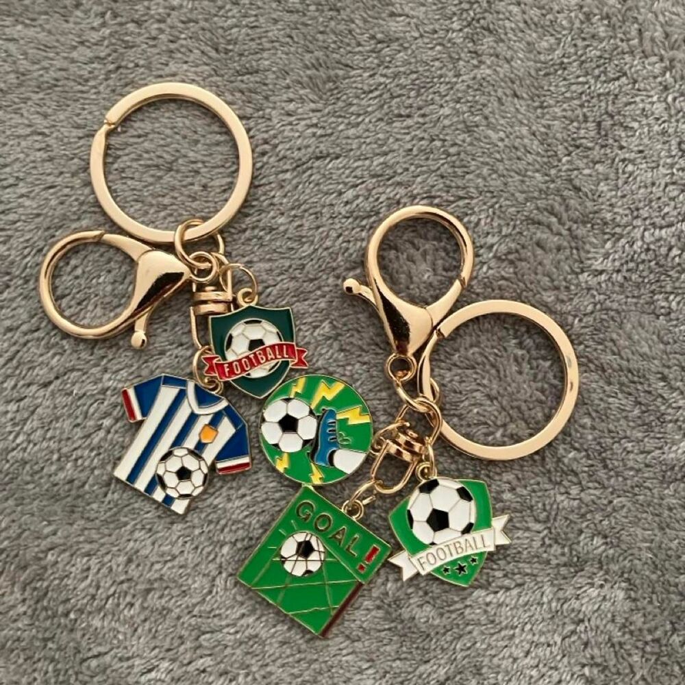 Football/Soccer Key Chain or Bag Charm Set
